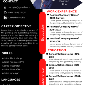 Dubai Resume Template – Experience First Layout