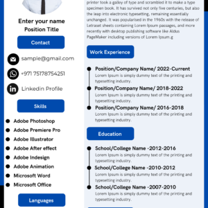 Dubai Resume Template – Minimal ATS Layout