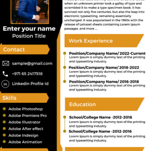 Dubai Resume Template – Crisp Professional Layout