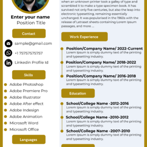 Dubai Resume Template – Premium Minimal Style
