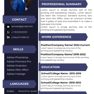 Dubai Resume Template – Strong Summary Layout