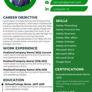 Dubai Resume Template – Versatile Professional CV