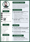 Accountant Resume Template Dubai 2026 — Conservative Classic | Canva Editable ATS-Friendly