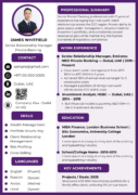 Auditor Resume Template Dubai 2026 — Bold Gold Header | Canva Editable ATS-Friendly
