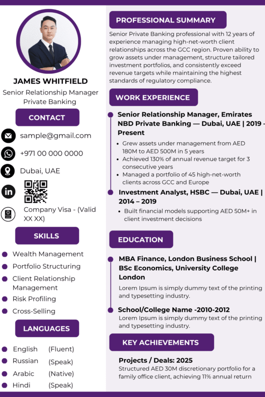 Auditor Resume Template Dubai 2026 — Bold Gold Header | Canva Editable ATS-Friendly