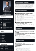 Software Engineer Resume Template Dubai 2026 — Modern Skills Grid | Canva Editable ATS-Friendly