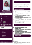 IT Support Resume Template Dubai 2026 — Dark Sidebar | Canva Editable ATS-Friendly