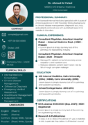 Doctor CV Template Dubai 2026 — Academic Single-Column | Canva Editable ATS-Friendly