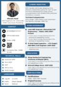 Mechanical Engineer Resume Template Dubai 2026 — Two-Column | Canva Editable ATS-Friendly