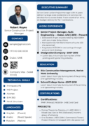 Quantity Surveyor Resume Template Dubai 2026 — QS & HSE | Canva Editable ATS-Friendly
