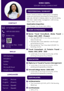 Cabin Crew Resume Template Dubai 2026 — Aviation Elegant | Canva Editable ATS-Friendly