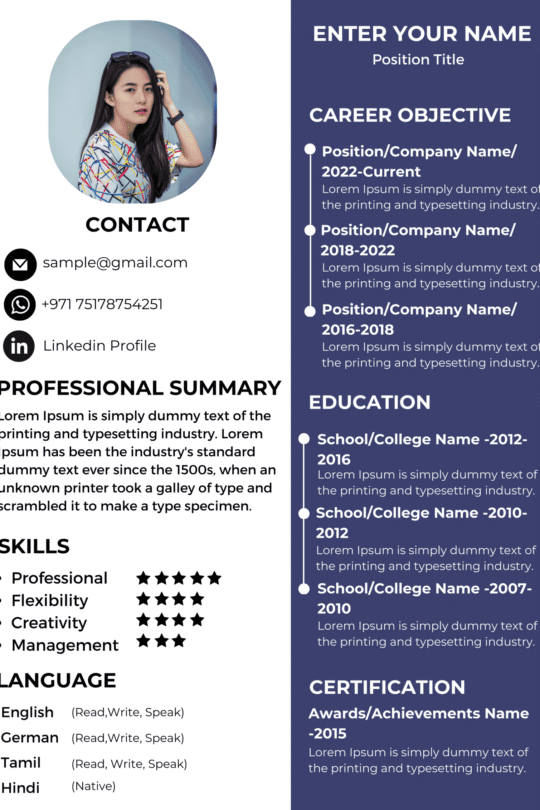 Dubai Resume Template – Executive Presence