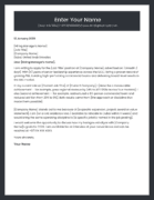 Dubai senior manager cover letter template classic design Canva editable A4