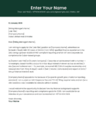 Dubai finance manager cover letter template classic professional Canva A4