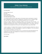 UAE entry level cover letter template classic style Canva A4