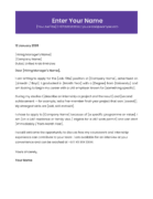 Dubai university graduate cover letter template clean design Canva A4
