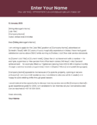 Dubai hospitality professional cover letter template classic design Canva A4